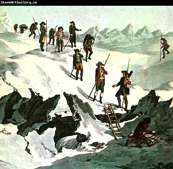 unknow artist horace de saussures expedition var den tredje som besteg mont blancs topp